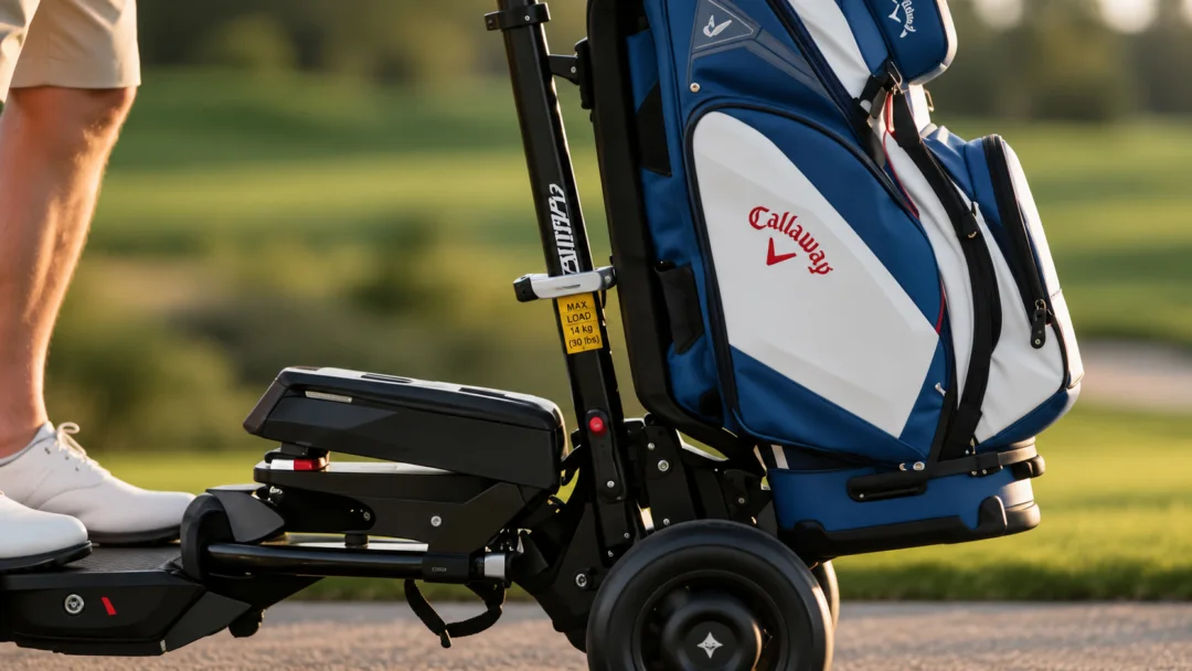 Front mounted golf bag